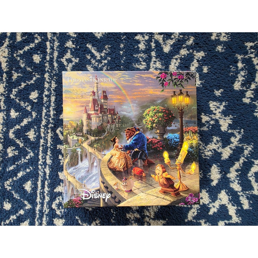 Thomas Kinkade Disney Beauty and the Beast Puzzle OS Multicolor Excellent 750pc